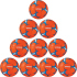 orange/blau