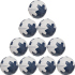 10er Ballpaket hummel hmlSTAR Match Handball 9448 - off...