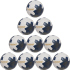 10er Ballpaket hummel hmlSTAR Match Handball 9448 - off...