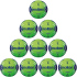 10er Ballpaket molten H2A4000-GB Handball Wettspielball...