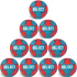 10er Ballpaket Select Nova v24 Handball 222008 - rot/blau 2