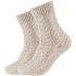 2er Pack camano Cosy Cable Stitch Crew Socken Damen 4305...