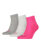 middle grey melange/pink